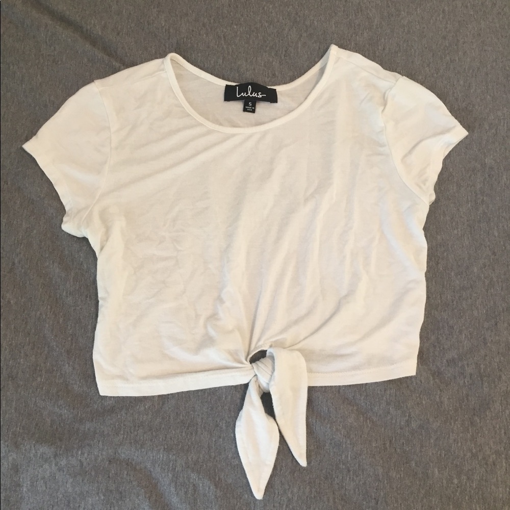 Tie front crop tee